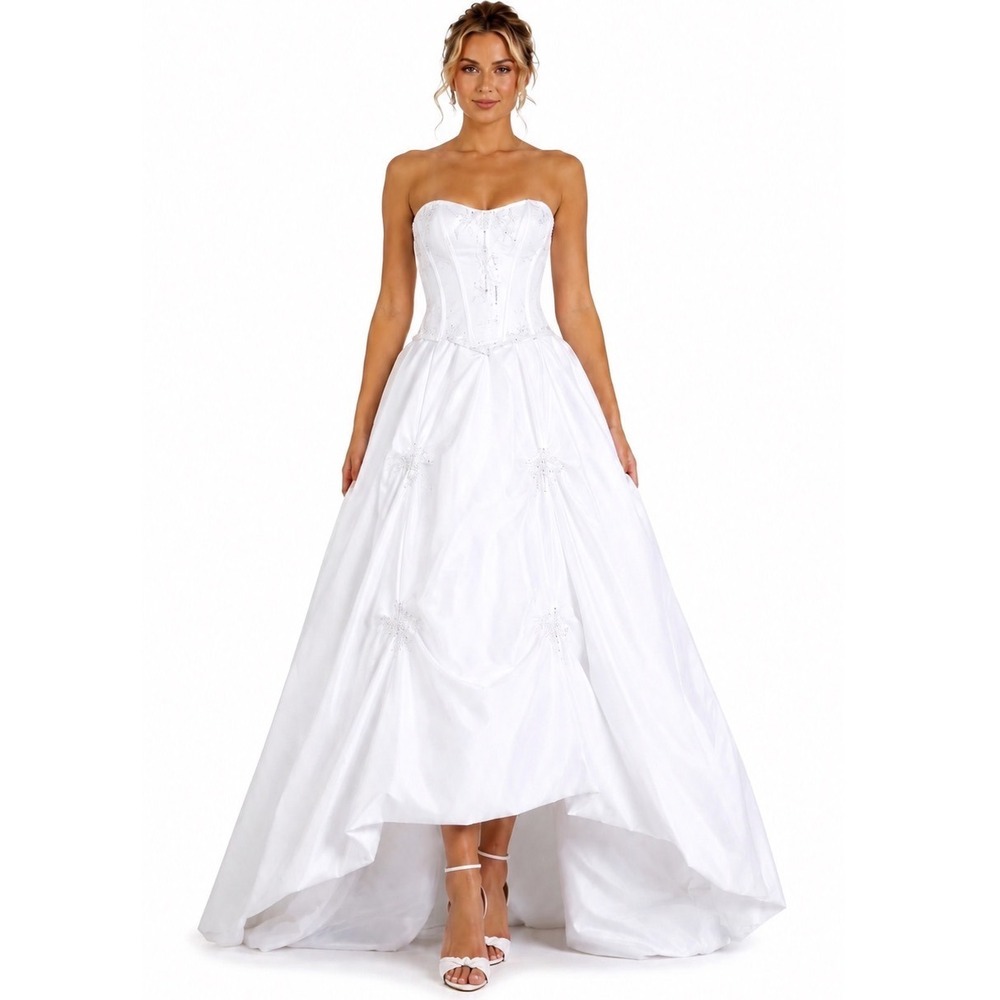Forever Yours Fantasy Bridal Wedding Gown Dress White Corset Ball Gown Size 6